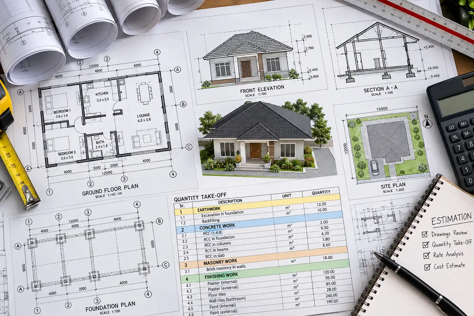 Modern residential construction interior